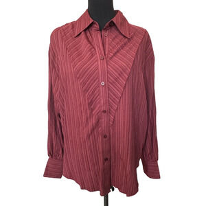 - New ~ TOPSHOP  NORDSTROM ~ Women's Textured Panel Shirt Size 4